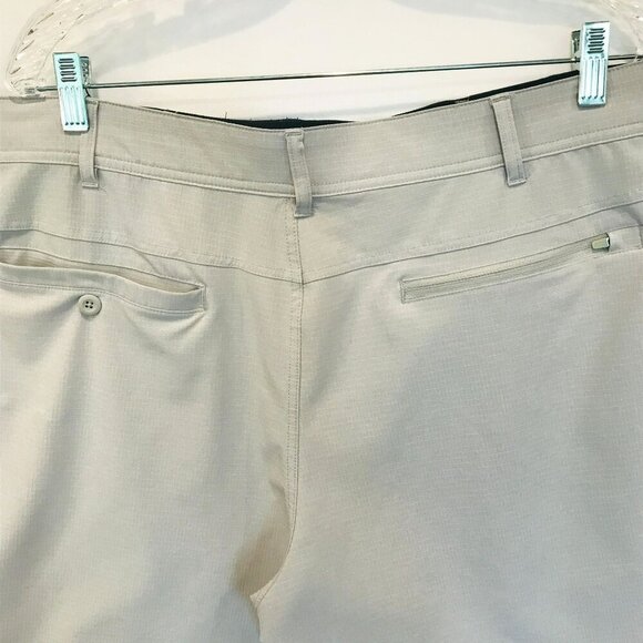 George Men's Flat Front Bermuda Golf Shorts Size 40 in Light Gray Activewear - Picture 7 of 14